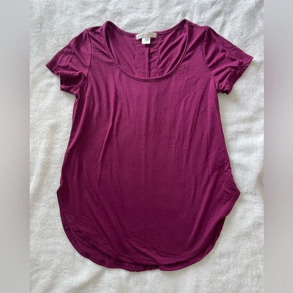 Belle Du Jour Fuchsia Short Sleeve Tee - Picture 2 of 3